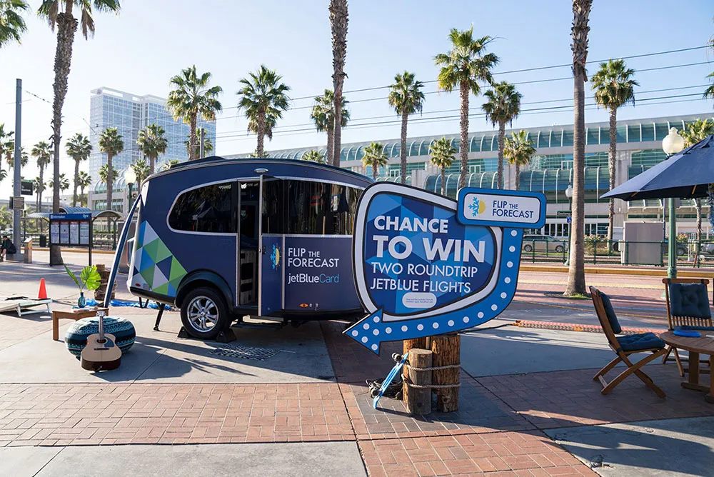 JetBlue Card Flip The Forecast Activation in San Diego
