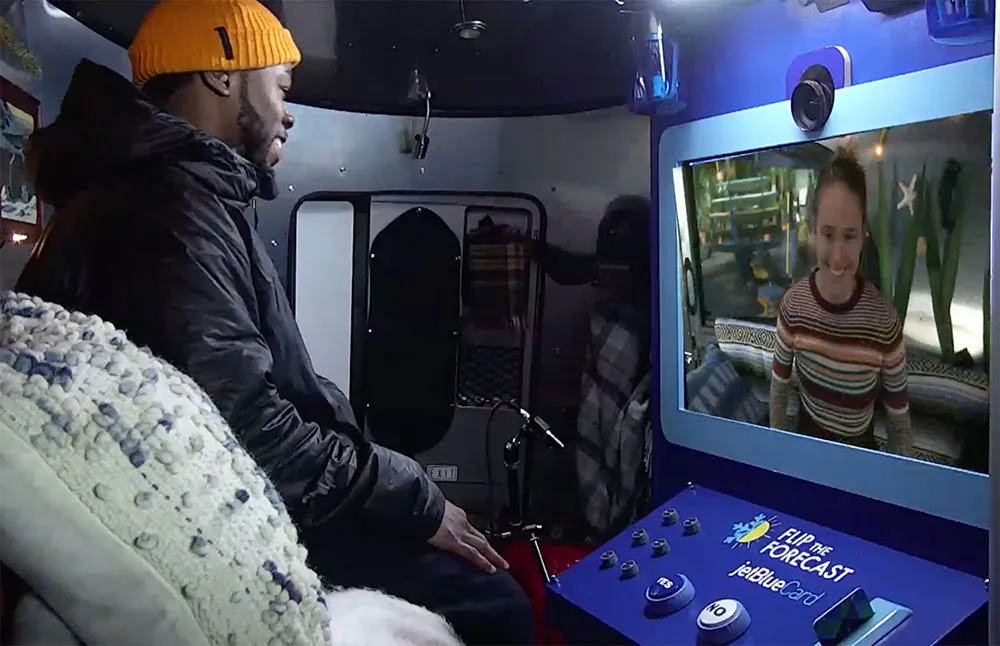 JetBlue Card Flip The Forecast video interface